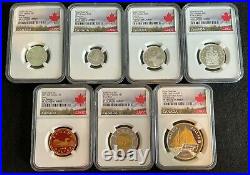 100th Anniv of Bluenose 2021 Canada Proof Silver 7 Coin UC PF70 RARE