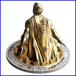 10 oz SUPERMAN Sculpture 3D Last Son Of Krypton Silver Coin 100$ Canada 2018