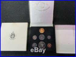 1867-1967 CANADA CENTENNIAL 1/2 Oz. GOLD & SILVER 7 COIN SET with OUTER BOX