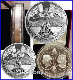 1867-2017 $100 10OZ Silver Coin Canada Confederation Medal 150th Confederation