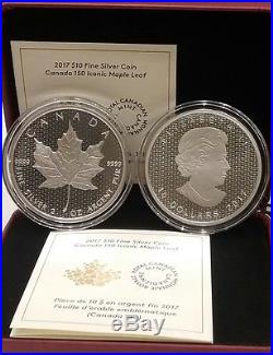 1867-2017 2OZ Iconic Maple Leaf Canada's 150th Birthday $10 Pure Silver Coin