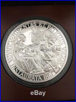 1867-2017 Canada 150 10OZ Pure Silver Confederation Medal Re-strike 38/1000
