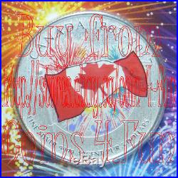 1867-2017 Canada 150 Glow-In-The-Dark Flag Proudly Canadian $5 Pure Silver Coin