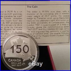 1867-2017 Special Edition Proof Pure Silver Dollar Canada Our Home & Native Land
