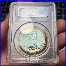 1876-1976 $1 SP67 Toned Canada Library Silver Dollar Beautiful Rainbow Toning