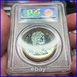 1876-1976 $1 SP67 Toned Canada Library Silver Dollar Beautiful Rainbow Toning