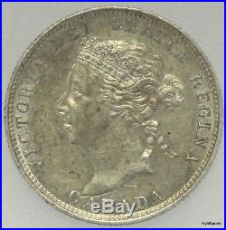 1888 Canada 25 Cents Silver Queen Victoria Quarter 25c Canadian