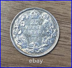 1902 H Canada Quarter Sterling Silver Coin