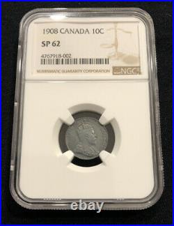 1908 Canada Specimen 10C Silver Dime NGC SP62 Mintage 1,000 RARE