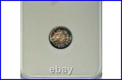 1910 CANADA SILVER 5 CENTS ROUND LEAVES/BOW TIE -NGC AU 55 SCARCE! -d184dutsc2