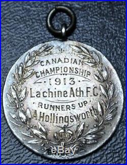 1913 DOMINION OF CANADA FOOTBALL ASSOC. SOCCER-Lachine Ath. F. C. A. Hollingsworth
