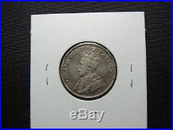 1915 25 Cent Coin Canada King George V Key Date. 925 Silver VF Grade