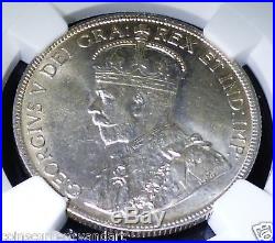 1916 Canada 50 CENTS Silver Coin KING GEORGE, NGC CERTIFIED MS 61 UNCIRCULATED