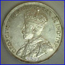1916 Canada Silver 50 Cent Coin Almost Uncirculated George V Ruler 50c Canadian