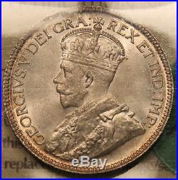 1933 Canada silver 25 cents ICCS MS-65 Amazing GEM Uncirculated