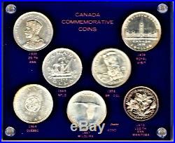 1935-70 CANADA COMMEM DOLLARS IN CAPITAL PLASTICS THICK HOLDER 6are80% SILVERNR
