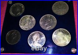 1935-70 CANADA COMMEM DOLLARS IN CAPITAL PLASTICS THICK HOLDER 6are80% SILVERNR