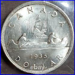 1935 CANADA $1 King George VI Silver One Dollar Coin ICCS Graded MS-65 KEY DATE
