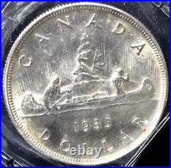 1935 Canada $1 KM#30 Silver ASW 0.600 ICCS BU $300