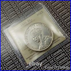 1935 Canada $1 Silver Dollar Coin ICCS MS 63 SWL Short Water Line #coinsofcanada