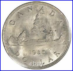 1935 Canada $1 Silver Dollar ICCS MS65 See Photos