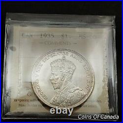 1935 Canada $1 Silver Dollar ICCS MS-66 Blast White Stunner! #coinsofcanada