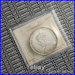 1935 Canada $1 Silver Dollar RARE SWL Short Water Line ICCS MS 64 #coinsofcanada
