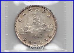 1935 Canada Silver $1 Dollar ICCS MS-64