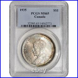 1935 Canada Silver Dollar $1 PCGS MS65
