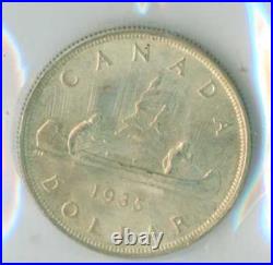 1935 Canada Silver Dollar ICCS MS 65 NICE! First Year