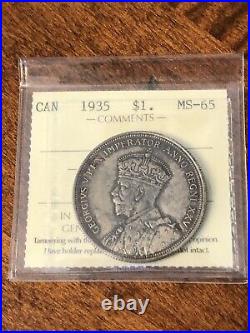 1935 Canada Silver Dollar MS65