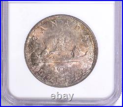 1935 Canada Silver Dollar NGC MS66 creamy original skin & tone old holder GEM