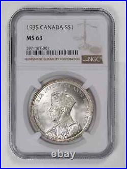 1935 Canada Silver Dollar NGC MS-63