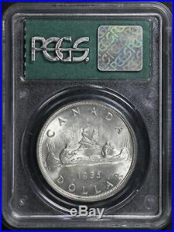 1935 Canada Silver Dollar PCGS MS-64 Old Green Gasket Holder