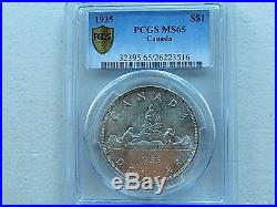 1935 Canada Silver Dollar PCGS MS-65 Secure