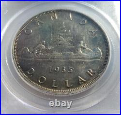 1935 Canada Silver Dollar Pcgs Certified Ms65 King George V 1 Dollar Coin