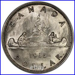 1935 Canada Silver Dollar Short Water Line (SWL) Variety ICCS Graded MS-64