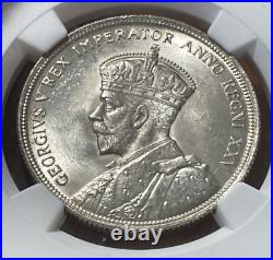 1935 Silver Dollar George-v S1$ Canada Near Gem Bu Ngc Ms64 Blast White