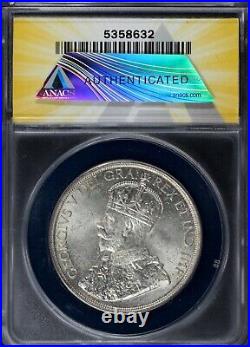 1936 $1 King George V Canada Silver Dollar ANACS MS 63