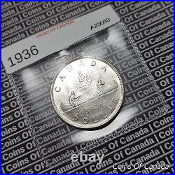 1936 Canada $1 Silver Dollar UNCIRCULATED Coin Blast White #coinsofcanada