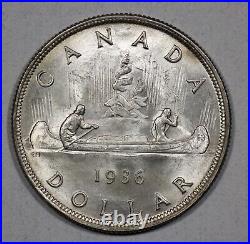1936 Canada $1 Silver Dollar UNC