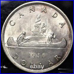 1936 Canada Dollar Silver ASW 0.600 KM#31 CAT $100 BU