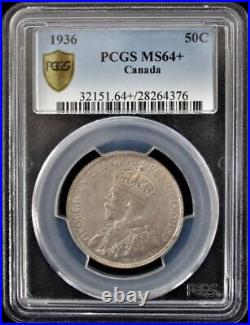 1936 Canada SILVER Half Dollar PCGS MS64+