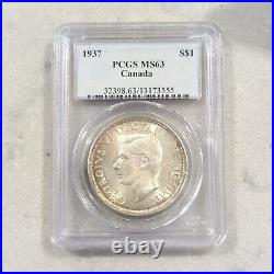 1937 $1 Canada PCGS MS63 Canada Silver Dollar Nice Frosty Lustre