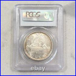 1937 $1 Canada PCGS MS63 Canada Silver Dollar Nice Frosty Lustre