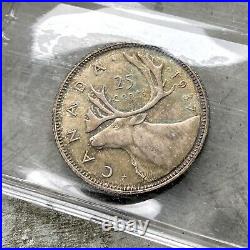 1937 25 Cent Canada Silver Twenty Five Cents ICCS Specimen SP-65