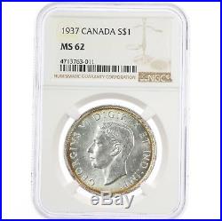 1937 Canada $1 NGC Certified MS62 Silver Dollar Coin