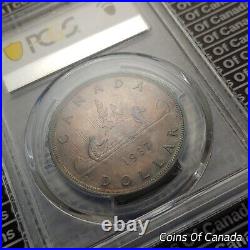 1937 Canada $1 Silver Dollar PCGS MS 64 Beautifully Toned Coin #coinsofcanada