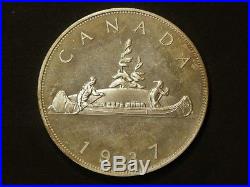 1937 Canada Cameo Silver $1 Dollar Edward VIII Very Low Mintage #G9857