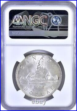 1937 Canada Silver Dollar $1 George VI Uncirculated NGC MS62